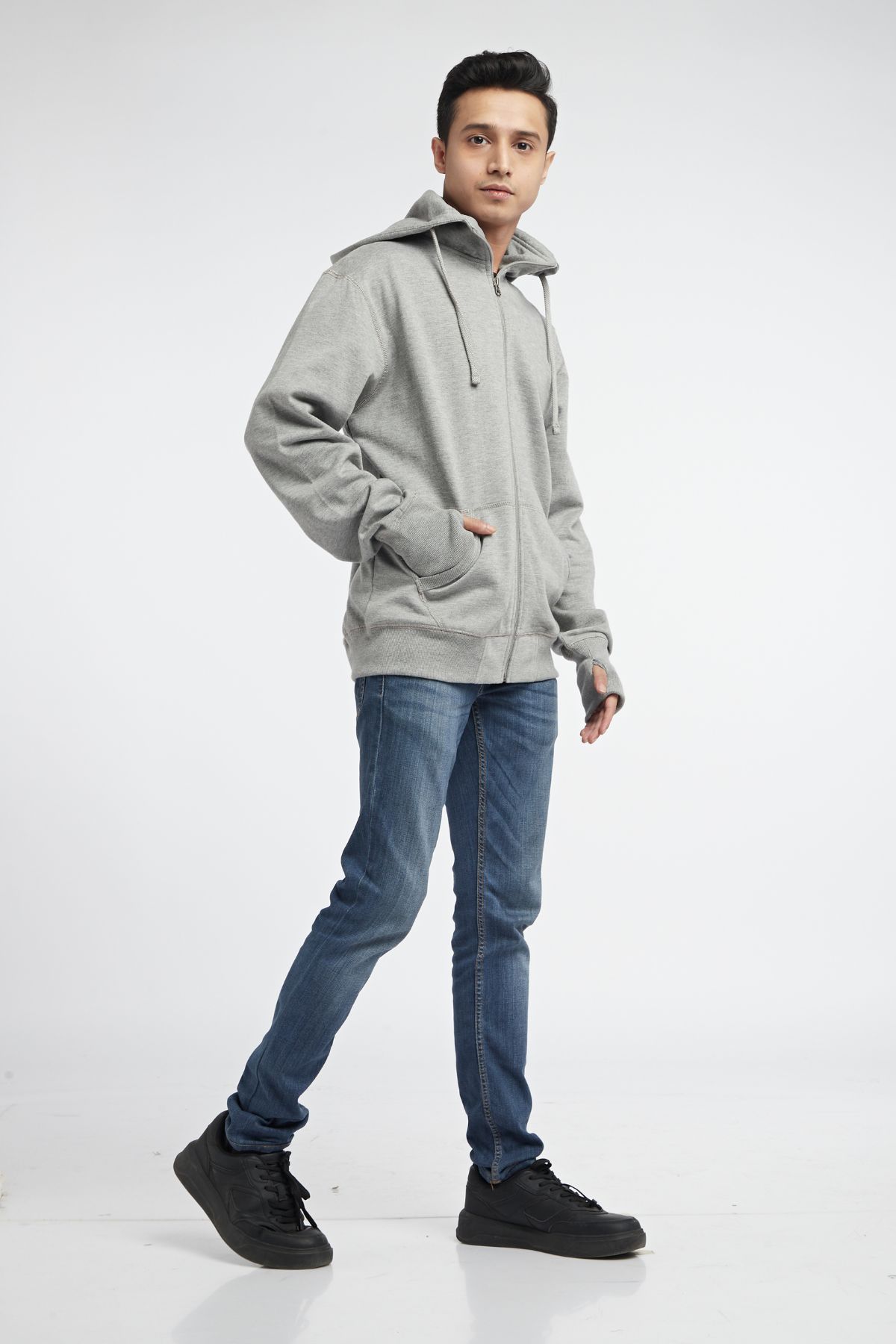 Fleece Lined Sweatshirt | Grey | Men